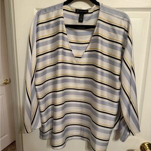 Chic INC  silk multi color blouse